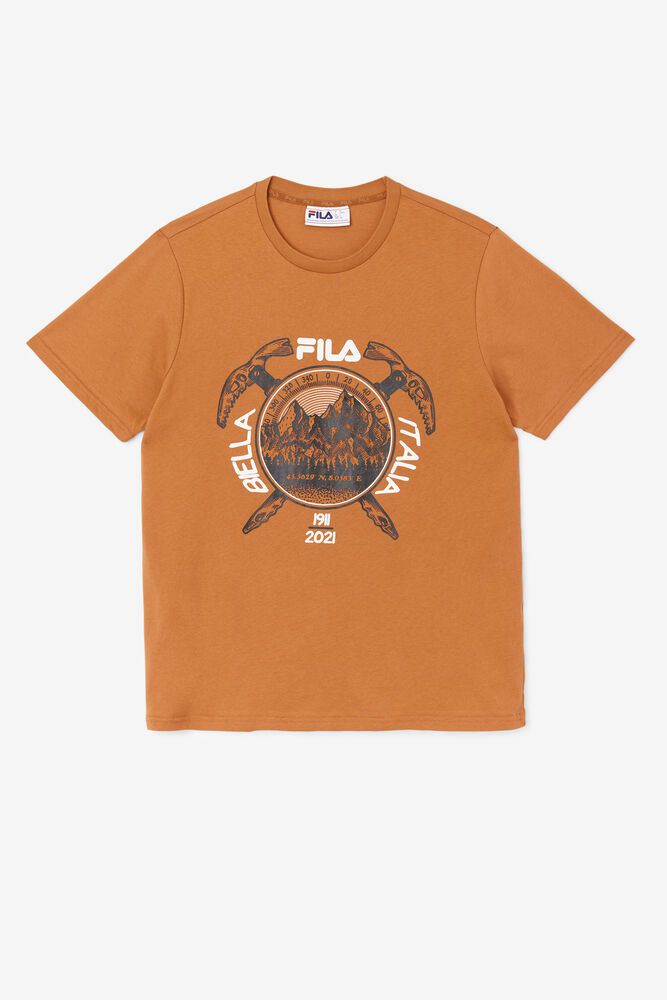 Fila T-Shirt Enem Mens Orange - India XOY-720918